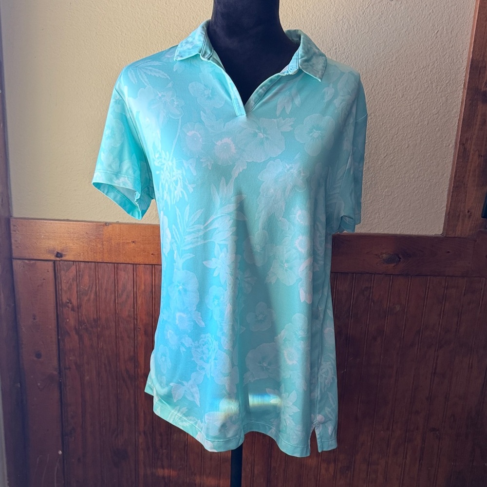 Nike Floral Aqua Polo